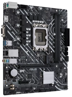 Материнская плата ASUS PRIME PRIME H610M-K D4, LGA1700, H610, 2*DDR4, D-Sub + HDMI, SATA3, Audio, Gb LAN, USB 3.2*4, USB 2.0*6, COM*1 header (w/o cable),mATX ; 90MB1A10-M0EAY0 (PRIME H610M-K D4)