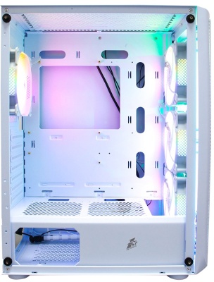 1STPLAYER FIREBASE X4 White / ATX, TG / 4x120mm LED fans inc. / X4-WH-4F1-W