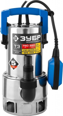Садовый насос дренажный Зубр НПГ-Т3-750-С 750Вт 13200л/час