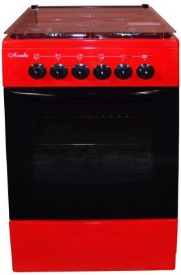 Плита Комбинированная Лысьва ЭГ 1/3г01 МС-2у вишневый (стеклянная крышка)