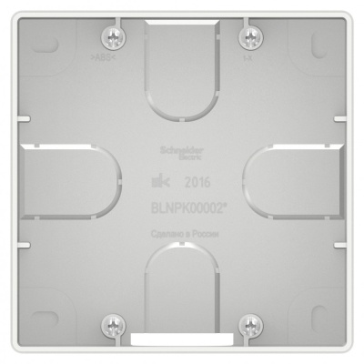 BLANCA  коробка подъемная для силовых розеток, белый