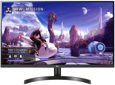 Монитор LG 31.5" 32QN600-B IPS LED, 2560x1440, 5ms, 178°/178°, 350cd/m2, 1000:1 (Mega DCR), 2*HDMI, DP, 75Hz, AMD FreeSync, HDR10, Black 2 years (32QN600-B)