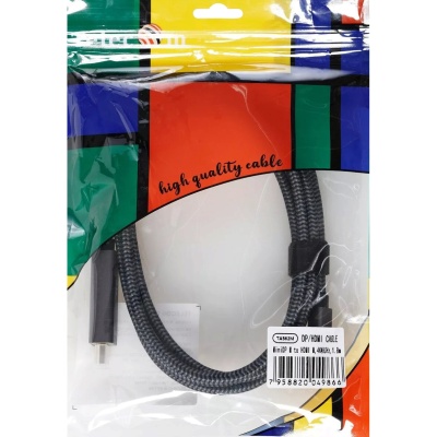 Кабель miniDisplayPort M-> HDMI M 4K@60Hz 1.8m Telecom,оплетка (TA562M-1.8M) VCOM Кабель-переходник Telecom Mini DisplayPort M/HDMI M (TA562M-1.8M)