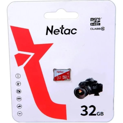 Носитель информации Netac P500 ECO 32GB MicroSDHC C10 up to 80MB/s, retail pack card only (NT02P500ECO-032G-S)