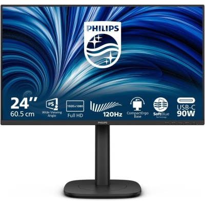 Монитор Philips 24B2U3301 (IPS, 300cd, 1500:1, 4ms, 50M:1, 178/178, HDMI, DP, USB Hub, USB-C(PD90W), RJ45, Speakers, 120Hz, Tilt, HAS, Swivel, Pivot, Internal)