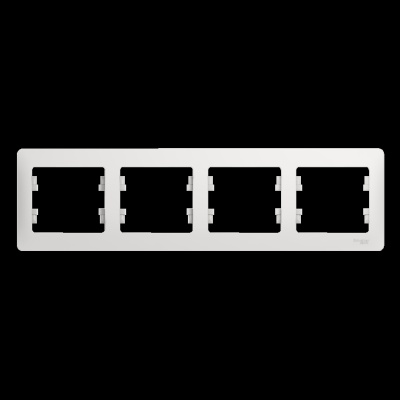 Systeme electric GSL000104 GLOSSA 4-постовая РАМКА, горизонтальная, БЕЛЫЙ