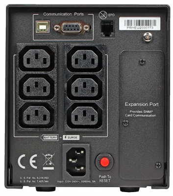 ИБП CyberPower PR750ELCD, Line-Interactive, 750VA/675W, 6 IEC-320 С13 розеток, USB&Serial, SNMPslot, LCD дисплей, Black, 0.48х0.27х0.28м., 13.5кг. CyberPower PR750ELCD 750VA