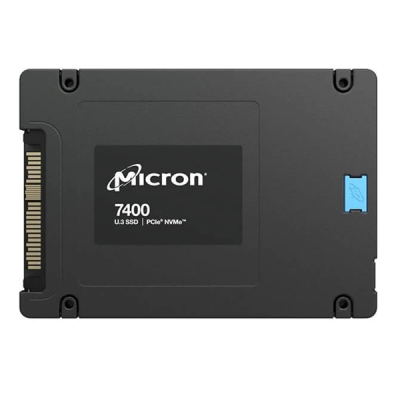 Micron 7400 MAX 3.2TB NVMe U.3 (15mm) PCIe NVMe Gen4 1x4 (v1.4) R6600/W3500MB/s 3D TLC MTTF 2М 800K/347K IOPS SSD Enterprise Solid State Drive, 1 year, OEM