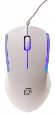 Мышь Оклик 245M белый оптическая (1000dpi) USB (3but)