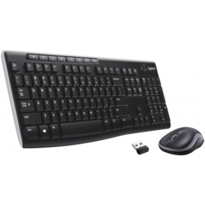 Комплект беспроводной клавиатура+мышь Logitech MK270 Black, оригинальная заводская РУС гравировка