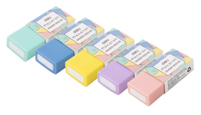 Ластик Deli EH02200 Macaron 50x20x11мм ассорти пласт.туб.