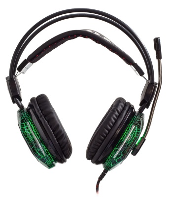 Наушники с микрофоном Оклик HS-L500G TOXIC черный 2.2м мониторные оголовье (HS-L500G)