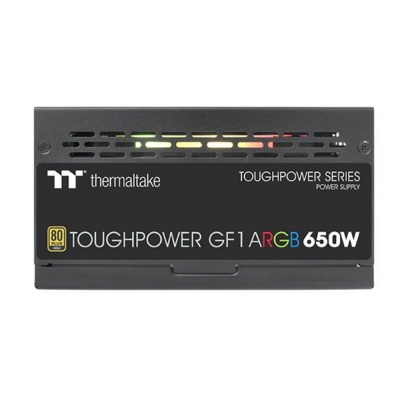 Блок питания Thermaltake ATX 650W Toughpower GF1 ARGB 80+ gold (24+4+4pin) APFC 140mm fan color LED 9xSATA Cab Manag RTL