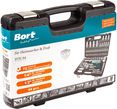 Набор инструментов Bort BTK-94 94 предмета (жесткий кейс)