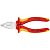 Плоскогубцы комбинированные VDE 1000V резка - проволока средней твердости 31мм твердая проволока 2мм кабель 10мм (16мм) L=160мм диэлектрические хромированные двухкомпонентные рукоятки