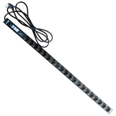 Вертикальный блок розеток, 20xSchuko, 250V, 16A, шнур 3 метра, вилка Schuko (TWT-PDV-20GS-GP)