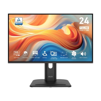 Монитор 23.8" MSI PRO MP245PG E14 Black (IPS, 1920x1080, D-Sub+HDMI+DP, 1 ms, 178°/178°, 300 cd/m, 1500:1 (100M:1), 144Hz, MM, Pivot)