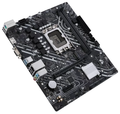 Материнская плата ASUS PRIME PRIME H610M-K D4, LGA1700, H610, 2*DDR4, D-Sub + HDMI, SATA3, Audio, Gb LAN, USB 3.2*4, USB 2.0*6, COM*1 header (w/o cable),mATX ; 90MB1A10-M0EAY0 (PRIME H610M-K D4)