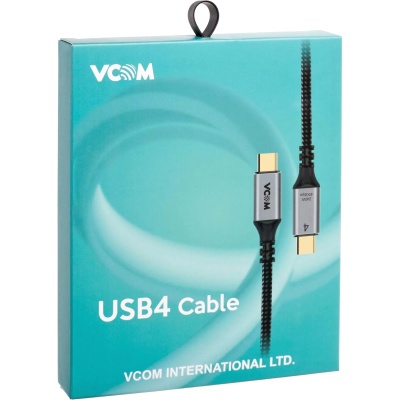 Кабель USB4 TypeC(M)--TypeC(M), 5K@60Hz, 40GBps, PD 240W, 5A, VCOM, 1.2м <CU541M-1.2M> Кабель VCOM USB Type-C M/USB Type-C M (CU541M-1.2M)