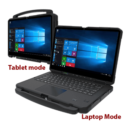 Защищенный ноутбук Winmate L140AD-3 можно брать с собой куда угодно благодаря степени защиты IP65 и испытаниям на удары, падения и вибрацию по стандарту MIL-STD-810H. Ноутбук L140AD-3 для тяжелых условий работы достаточно прочен, чтобы в