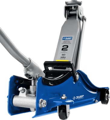 ЗУБР Профессионал Домкрат гидравлический подкатной T55, 2т, 80-380мм, [43058-2]