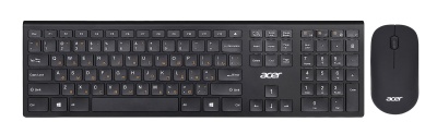 Клавиатура + мышь Acer OKR030 клав:черный мышь:черный USB беспроводная slim