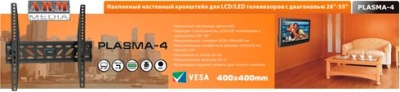Кронштейн для телевизора Arm Media PLASMA-4 черный 22"-65" макс.55кг настенный наклон