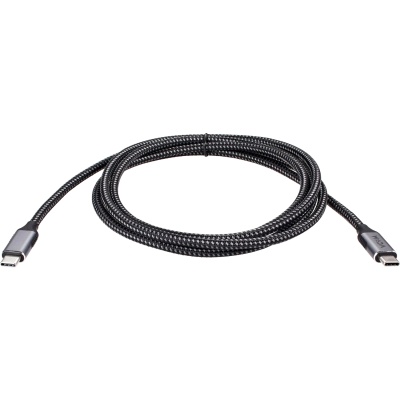 Кабель USB3.2 Gen2X2, CM->CM, 20Gbs, 100WT, 4KX60Hz, All shell, 1.8m  VCOM <CU420M-1.8M> Кабель VCOM USB 3.1 Type-C M/USB 3.1 Type-C M (CU420M-1.8M)