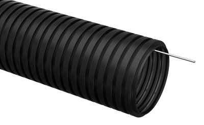 Труба гибкая ПНД 32мм с протяжкой черная (25м)