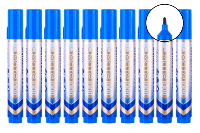 Маркер для досок Deli EU008-BL Mate круглый пиш. наконечник синий (1шт.)