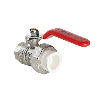 Кран шаровой 25x3/4' ВР латунный с переходом на полипропилен PPR белый