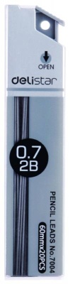 Грифель Deli E7004 0.7мм 2B (20гриф) туба