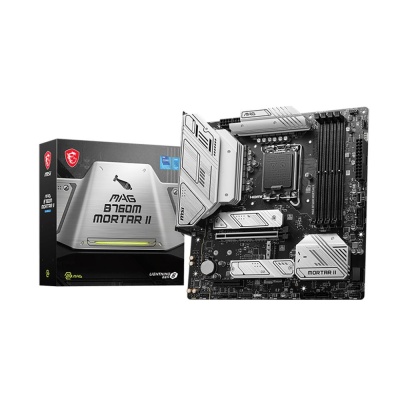 MAG B760M MORTAR II mATX LGA1700 4DDR5 PCI-Ex16 PCI-Ex4 3M.2 4SATA3 USB3.2 Gen2x Wi-Fi 6E 2,5G Ethernet