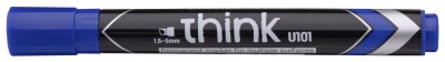 Маркер перманентный Deli EU10130 Think скошенный пиш. наконечник 1.5-5мм синий