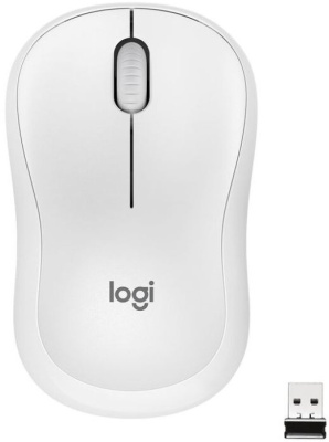 Мышь Logitech Silent M221 белый оптическая (1000dpi) беспроводная USB (2but)