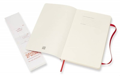 Блокнот Moleskine CLASSIC SOFT QP616F2 Large 130х210мм 192стр. линейка мягкая обложка красный