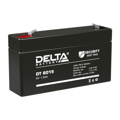 Delta DT 6015 (1,5 А\ч, 6В) свинцово- кислотный аккумулятор