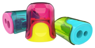 Точилка для карандашей ручная Deli ER01100 U-touch 2 отверстия пластик ассорти дисплей