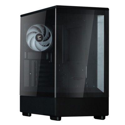 Корпус ZALMAN P10, MATX, BLACK, WINDOW, 2x3.5", 3x2.5", 1xUSB TYPE-C, 1xUSB3.0, REAR 1x120mm ARGB (P10 Black)