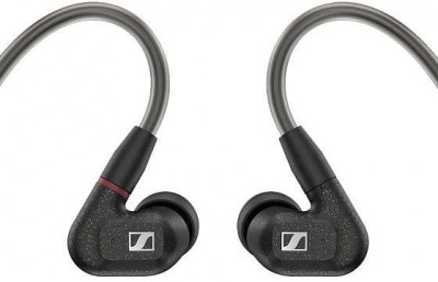 Наушники вкладыши Sennheiser IE 300 1.25м черный проводные крепление за ухом (509104)