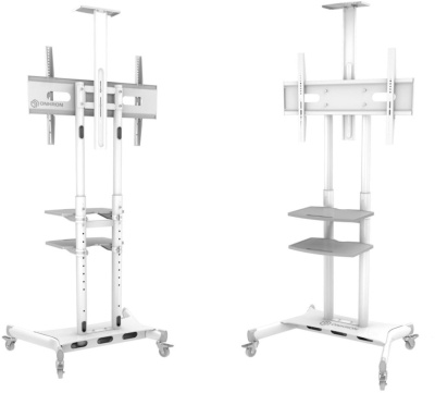 Подставка для телевизора Onkron TS1881 белый 50"-86" макс.105.9кг напольный мобильный
