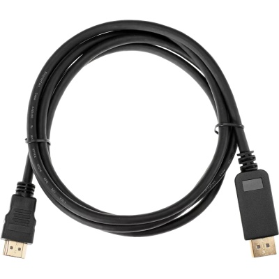 Кабель-переходник DisplayPort M-> HDMI M 4K@30Hz 1.8m iOpen (Aopen/Qust) <ACG608-1.8M> VCOM Кабель-переходник AOpen/Qust DisplayPort M/HDMI M (ACG608-1.8M)