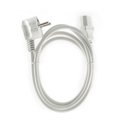 Кабель Cablexpert Кабель питания Cablexpert PC-186W-VDE, 1.8м, Schuko- C13, VDE, 10А, белый, с заземлением, пакет