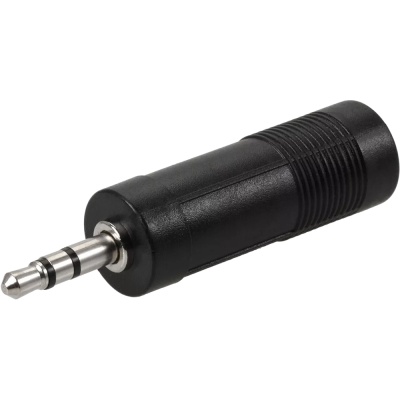 Переходник аудио 3.5мм M (штекер) --> 6.35мм F (гнездо) Telecom <TA1955> VCOM Переходник Telecom Jack 3.5 mm M/jack 6.35 mm F (TA1955)