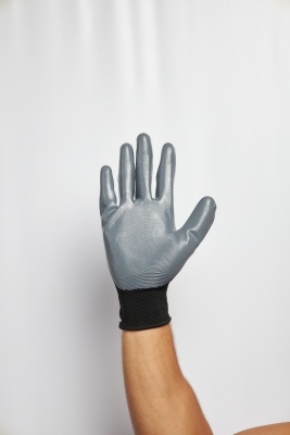 Перчатки полиэстеровые с нитрильным покрытием VE712 р.8