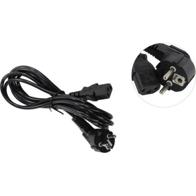 Exegate EP280661RUS Кабель питания ExeGate Power PC-3P (Евровилка угловая Schuko->С13) VDE-250V-3*0.5mm2, медь, черный, 3м.