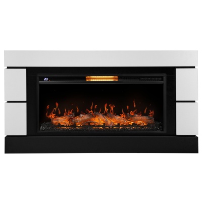 Каминокомплект: Очаг Royal Thermo Aurora RTFP/P-AR40LS, портал Moderno 42/40/36, белый, р/в