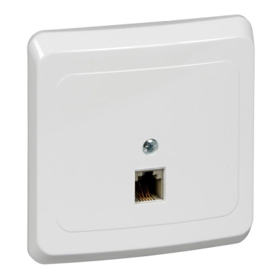 Systeme electric TELC-001B ЭТЮД С/У телефонная РОЗЕТКА, БЕЛЫЙ, Россия