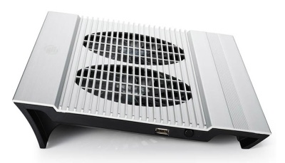 Подставка для ноутбука Deepcool N8 17"380x278x55мм 25дБ 4xUSB 2x 140ммFAN 1245г алюминий серебристый