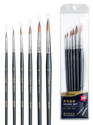 Набор кистей Deli 73892 Nuevo дерев.лакир.ручка